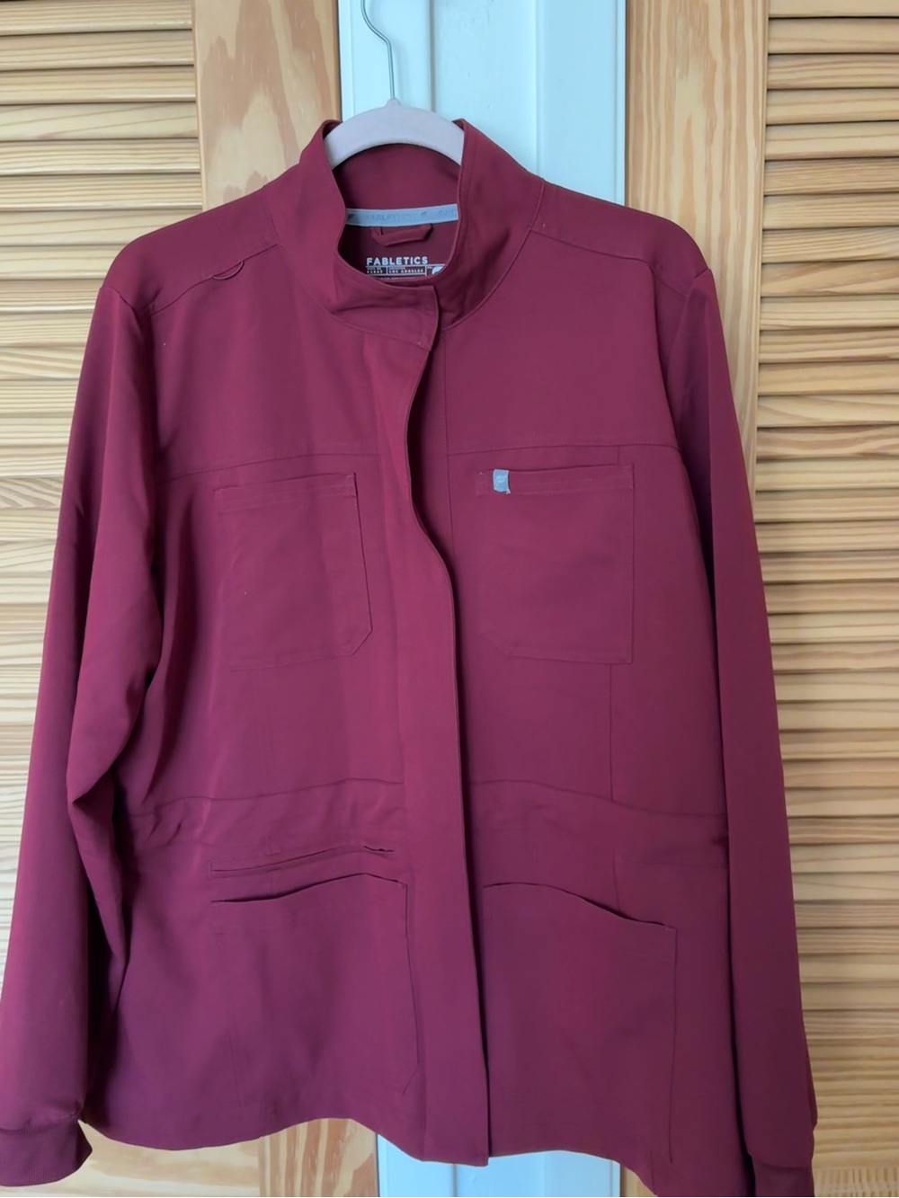 Fabletics Women's Burgundy Utility Jacket size xl